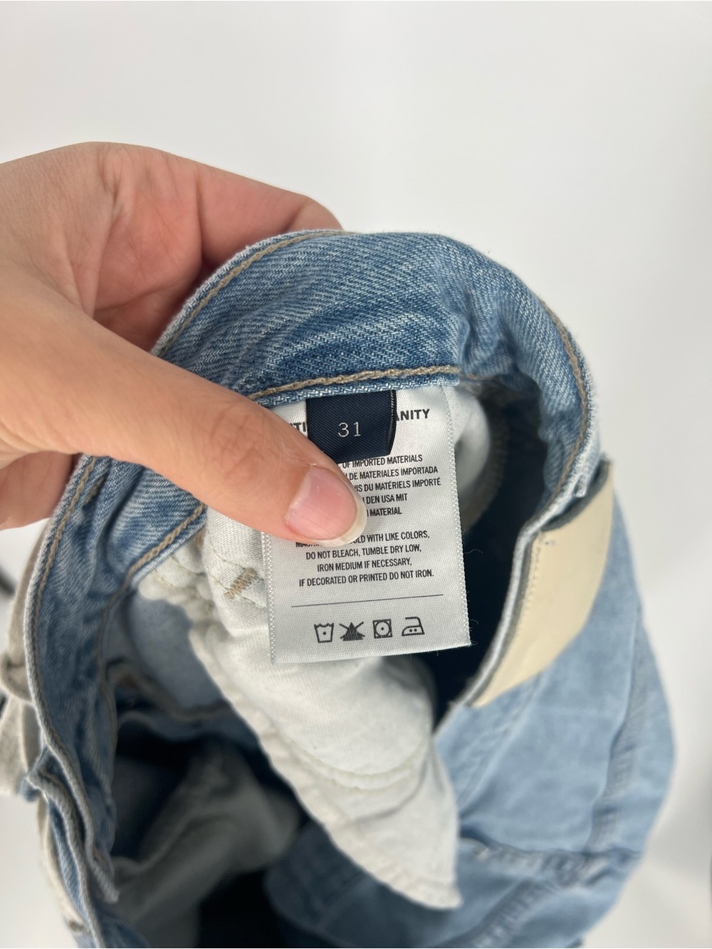 Citizens of Humanity Brynn Light Wash Drawstring Straight Leg Denim Jeans 31 - Picture 10 of 12